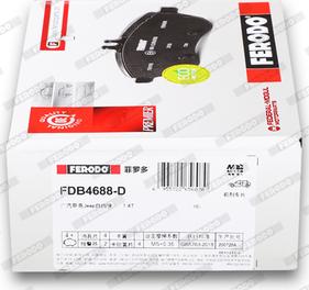 Ferodo FDB4688-D - Тормозные колодки, дисковые, комплект avtokuzovplus.com.ua