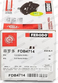 Ferodo FDB4714 - Гальмівні колодки, дискові гальма autocars.com.ua