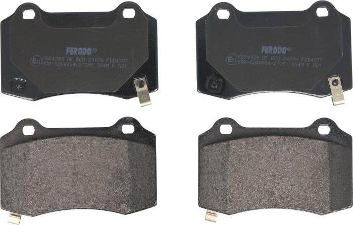 Ferodo FDB4777 - Гальмівні колодки, дискові гальма autocars.com.ua
