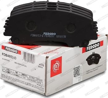 Ferodo FDB4853-D - Тормозные колодки, дисковые, комплект avtokuzovplus.com.ua