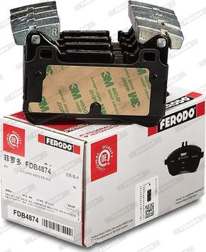 Ferodo FDB4874 - Тормозные колодки, дисковые, комплект avtokuzovplus.com.ua