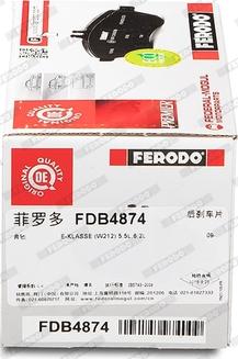 Ferodo FDB4874 - Тормозные колодки, дисковые, комплект avtokuzovplus.com.ua