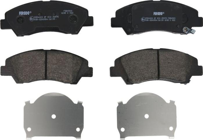 Ferodo FDB4920 - Гальмівні колодки, дискові гальма autocars.com.ua
