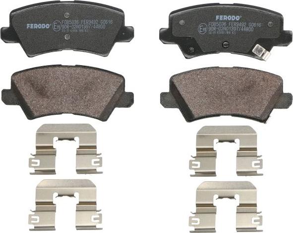 Ferodo FDB5036 - Гальмівні колодки, дискові гальма autocars.com.ua