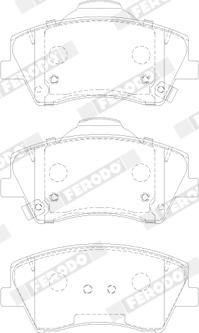 Ferodo FDB5205 - Тормозные колодки, дисковые, комплект avtokuzovplus.com.ua