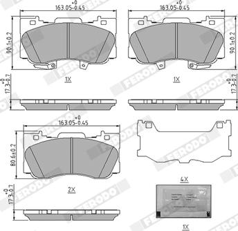 Ferodo FDB5239 - Тормозные колодки, дисковые, комплект avtokuzovplus.com.ua