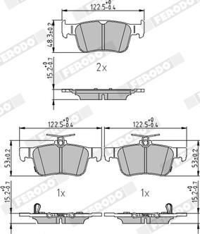 Ferodo FDB5240 - Тормозные колодки, дисковые, комплект avtokuzovplus.com.ua