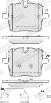 Ferodo FDB5362 - Тормозные колодки, дисковые, комплект avtokuzovplus.com.ua