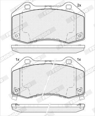 Ferodo FDB5382 - Тормозные колодки, дисковые, комплект avtokuzovplus.com.ua