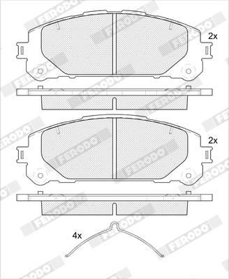 Ferodo FDB5464 - Тормозные колодки, дисковые, комплект avtokuzovplus.com.ua