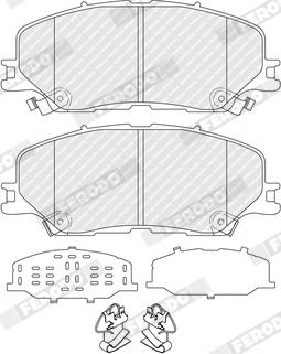 Ferodo FDB5542 - Гальмівні колодки, дискові гальма autocars.com.ua