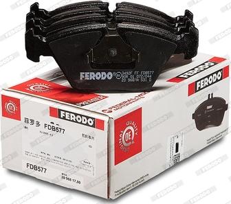 Ferodo FDB577 - Тормозные колодки, дисковые, комплект avtokuzovplus.com.ua