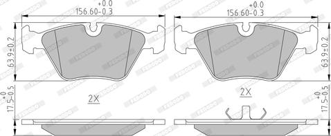 Ferodo FDB577 - Тормозные колодки, дисковые, комплект avtokuzovplus.com.ua