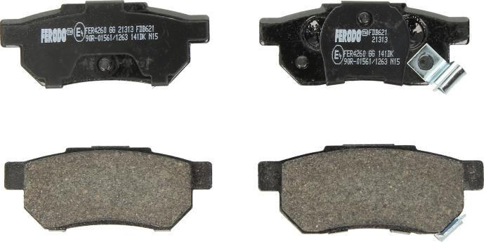 Ferodo FDB621 - Гальмівні колодки, дискові гальма autocars.com.ua