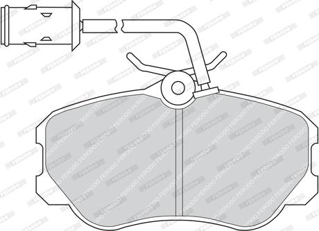 Ferodo FDB651 - Тормозные колодки, дисковые, комплект avtokuzovplus.com.ua