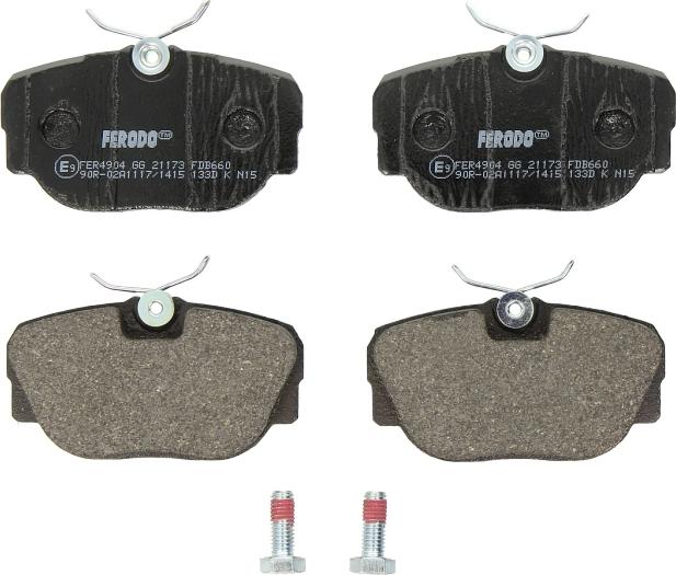 Ferodo FDB660 - Гальмівні колодки, дискові гальма autocars.com.ua