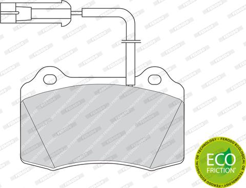 Ferodo FDB721 - Тормозные колодки, дисковые, комплект autodnr.net