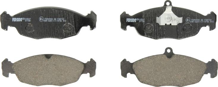 Ferodo FDB732 - Гальмівні колодки, дискові гальма autocars.com.ua