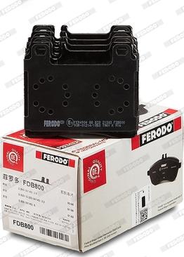 Ferodo FDB800 - Тормозные колодки, дисковые, комплект avtokuzovplus.com.ua