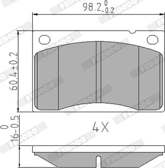 Ferodo FDB813 - Тормозные колодки, дисковые, комплект avtokuzovplus.com.ua