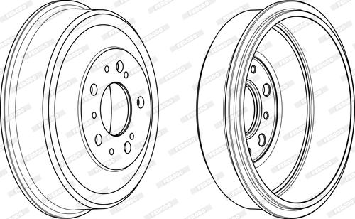 Ferodo FDR329008 - Гальмівний барабан autocars.com.ua