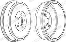 Ferodo FDR329012 - Гальмівний барабан autocars.com.ua