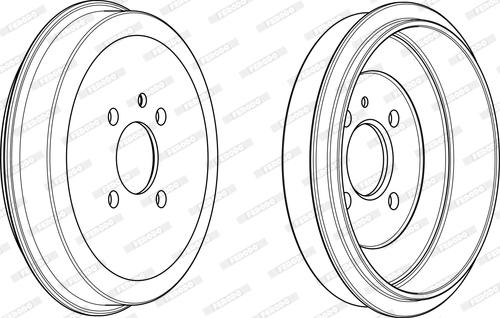 Ferodo FDR329029 - Тормозной барабан avtokuzovplus.com.ua