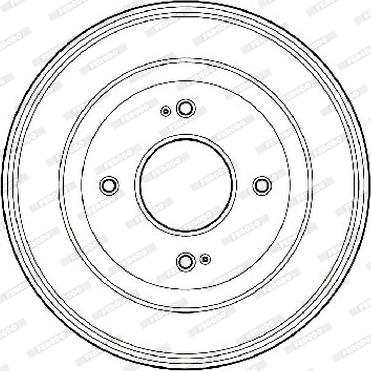 Ferodo FDR329061 - Тормозной барабан avtokuzovplus.com.ua