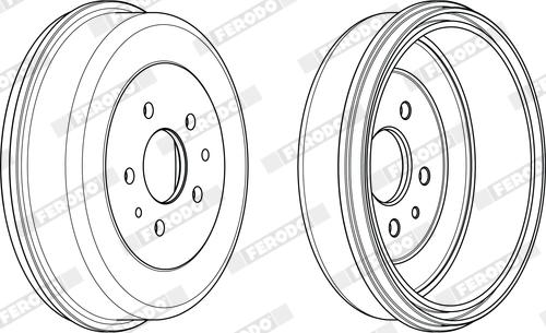 Ferodo FDR329076 - Гальмівний барабан autocars.com.ua