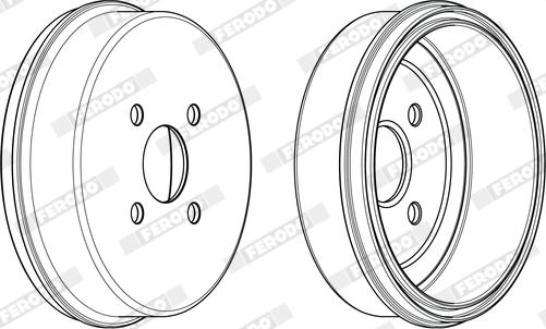 Ferodo FDR329082 - Гальмівний барабан autocars.com.ua
