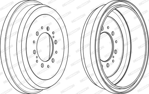 Ferodo FDR329091 - Тормозной барабан avtokuzovplus.com.ua