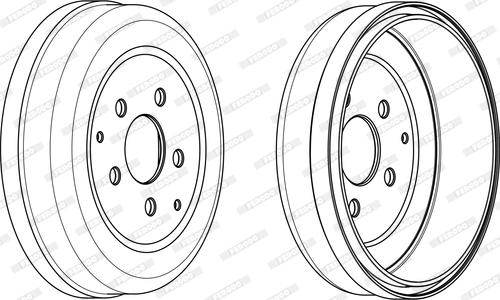 Ferodo FDR329131 - Гальмівний барабан autocars.com.ua