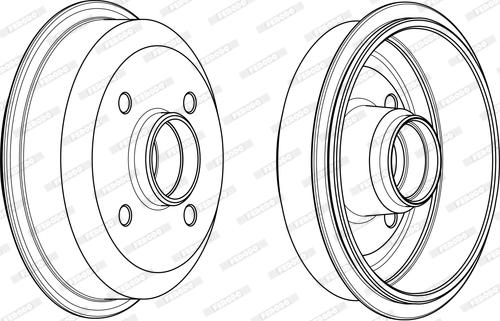 Ferodo FDR329184 - Гальмівний барабан autocars.com.ua