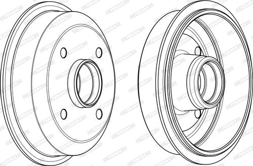 Ferodo FDR329197 - Тормозной барабан avtokuzovplus.com.ua