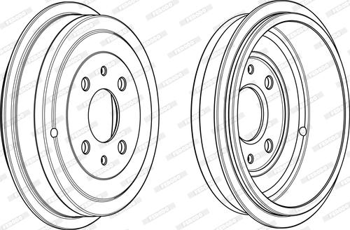 Ferodo FDR329211 - Тормозной барабан avtokuzovplus.com.ua