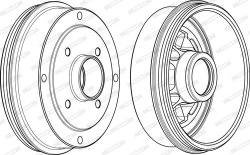 Ferodo FDR329224 - Тормозной барабан avtokuzovplus.com.ua