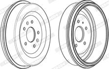 Ferodo FDR329268 - Гальмівний барабан autocars.com.ua