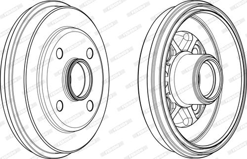 Ferodo FDR329317 - Тормозной барабан avtokuzovplus.com.ua