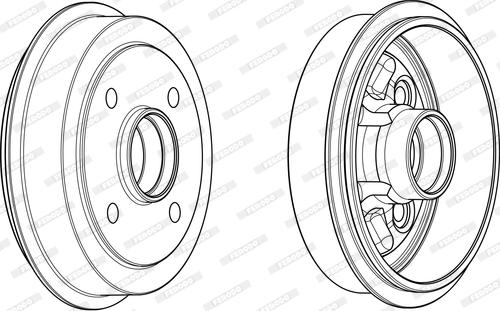 Ferodo FDR329320 - Гальмівний барабан autocars.com.ua