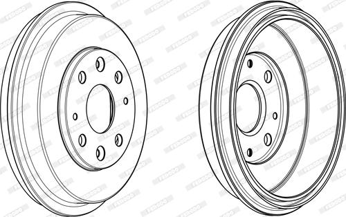 Ferodo FDR329322 - Гальмівний барабан autocars.com.ua