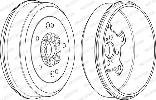 Ferodo FDR329337 - Тормозной барабан avtokuzovplus.com.ua