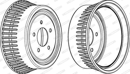 Ferodo FDR329347 - Гальмівний барабан autocars.com.ua