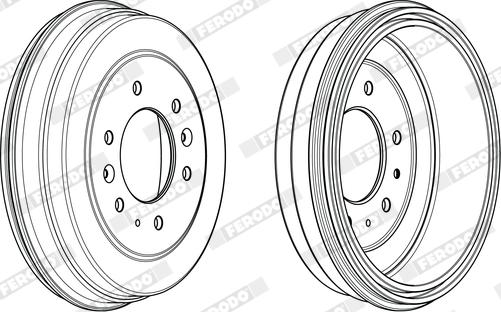 Ferodo FDR329740 - Гальмівний барабан autocars.com.ua
