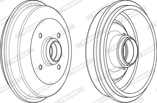 Ferodo FDR329748 - Гальмівний барабан autocars.com.ua