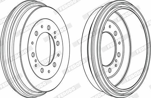 Ferodo FDR329760 - Гальмівний барабан autocars.com.ua