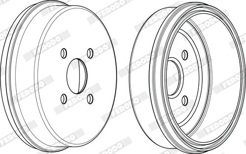 Ferodo FDR329762 - Гальмівний барабан autocars.com.ua
