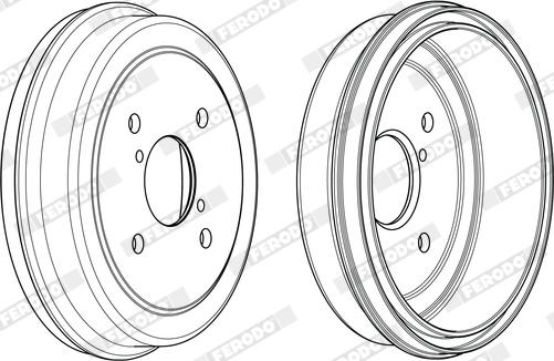 Ferodo FDR329766 - Гальмівний барабан autocars.com.ua