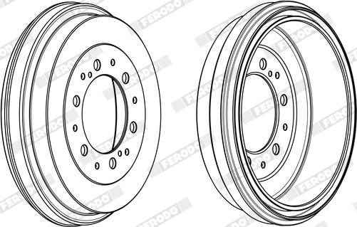 Ferodo FDR329781 - Гальмівний барабан autocars.com.ua