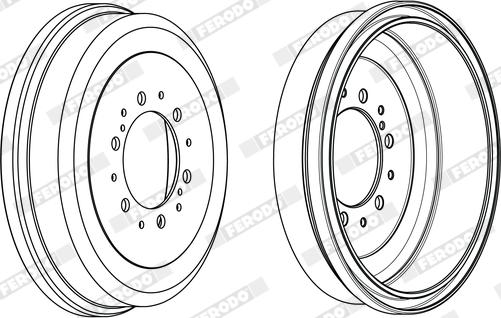 Ferodo FDR329782 - Гальмівний барабан autocars.com.ua