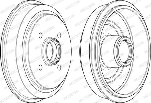 Ferodo FDR329788 - Тормозной барабан avtokuzovplus.com.ua